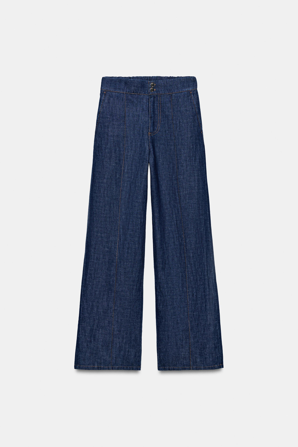 БРЮКИ ПРЯМОГО КРОЯ ИЗ СМЕСОВОГО ЛЬНА — ZARA