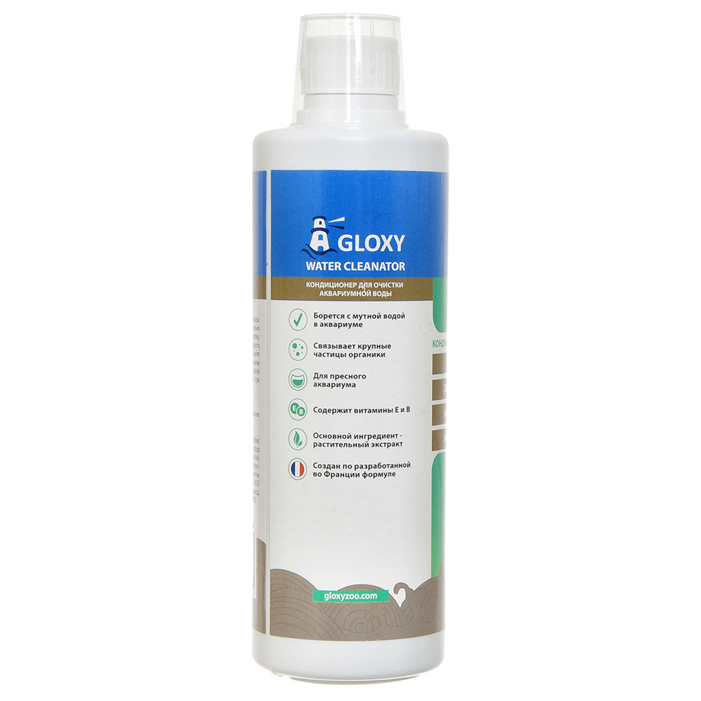 GLOXY Water Cleanator Кондиционер для очистки аквариумной воды, 500 мл на 5000 л