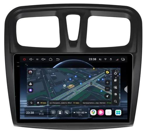 Магнитола для Renault Logan/Sandero 2014+ - Redpower 85158 PRO/PROmax ТОП звук, 2K QLED, Android 14, Быстрейшая, CarPlay, 4G SIM-слот