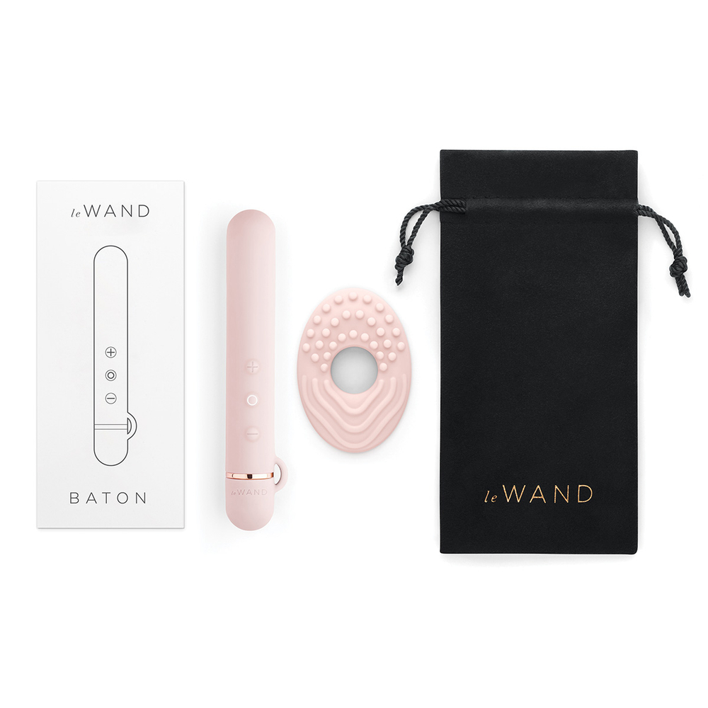 Силиконовый мини-вибратор класса люкс Le Wand Baton розовое золото