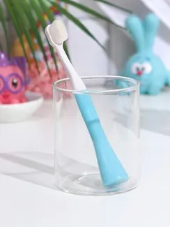 Зубная щётка, детская, 2-9 лет, 10 000 щетинок, ультрамягкая, синяя