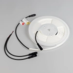 Лента герметичная WAVE-SIDE-PU-A120-06x12mm 24V Warm3500 (8 W/m, IP68, 5m, wire x2) (Arlight, Вывод прямой, 3 года)