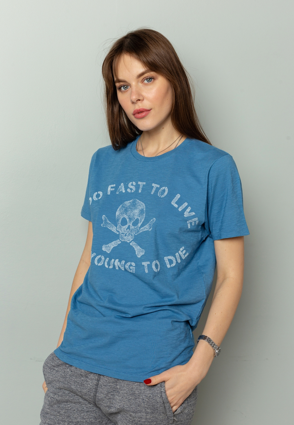 Футболка Bowery NYC "To Fast To Live" Slub Aviator