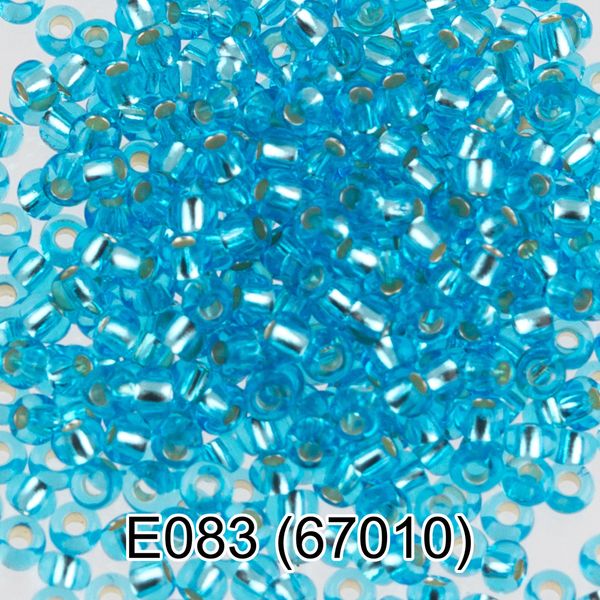 Бисер Gamma 10/0 (2.3 мм), 50 г (10х5 г), E083 голубой, 67010, круглый 5