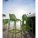 Стул пластиковый барный Siesta Contract Air Bar 75, зеленый