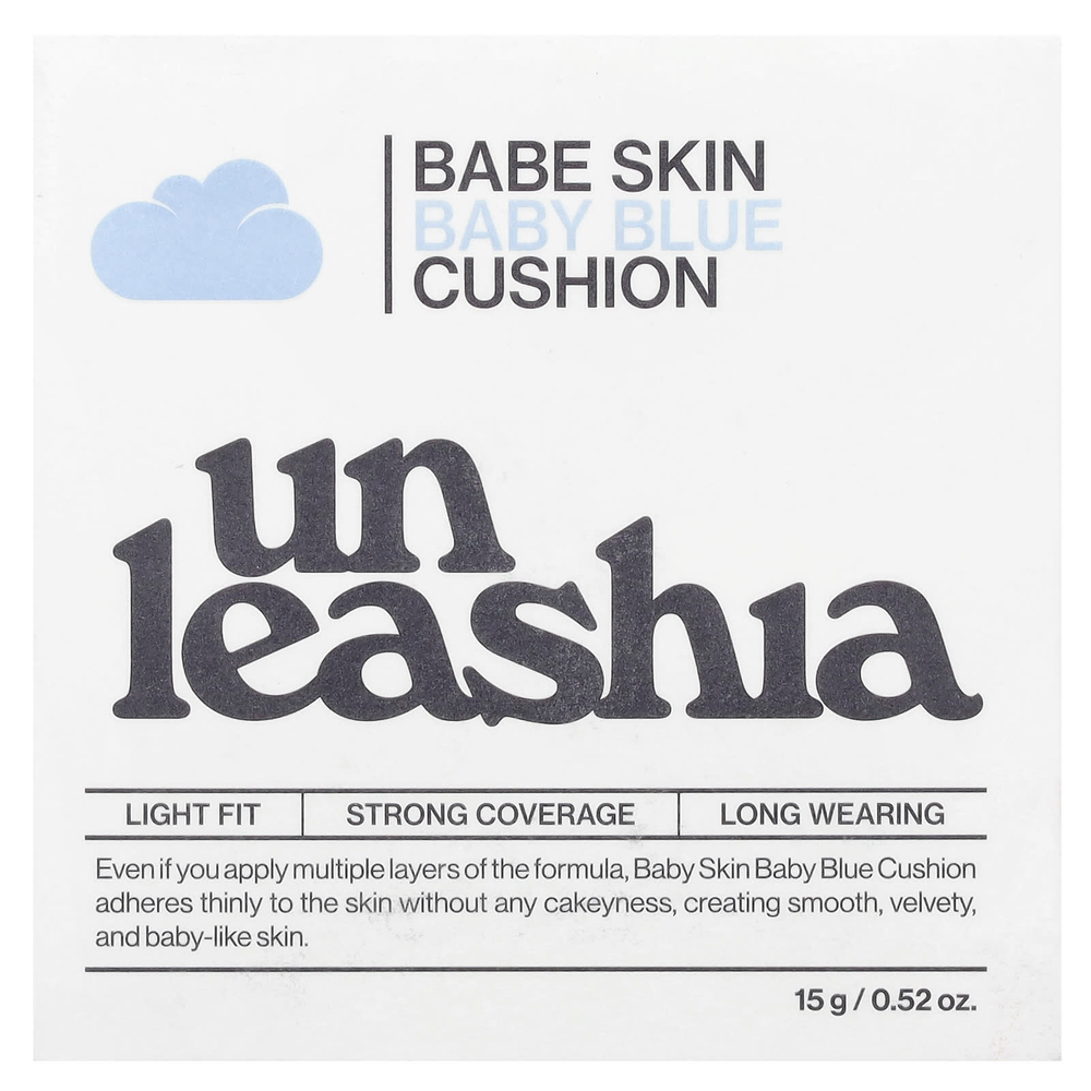 Unleashia, Babe Skin, Baby Blue Cushion, SPF40 / PA ++, 23 Вт Jolly, 15 г (0,52 унции)