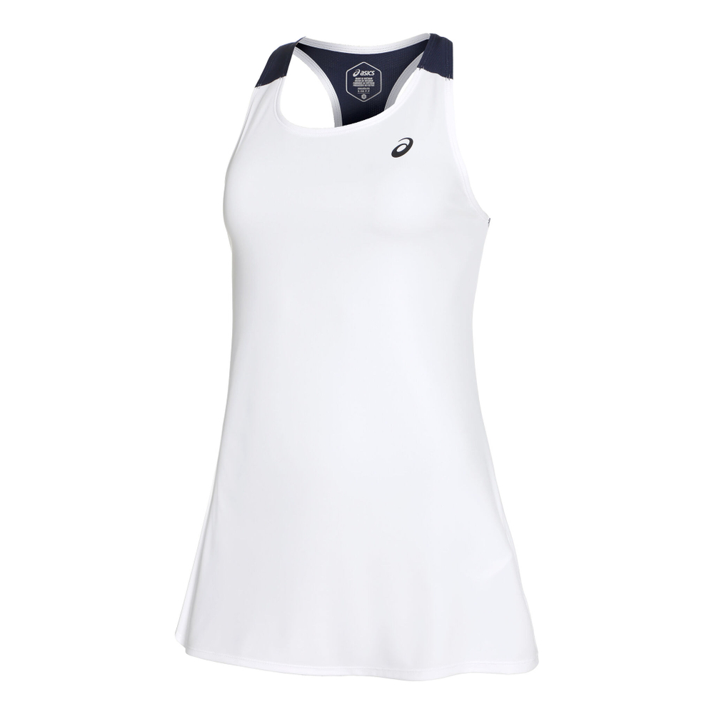 Женская теннисное платье ASICS Court Dress Women - White, Dark Blue