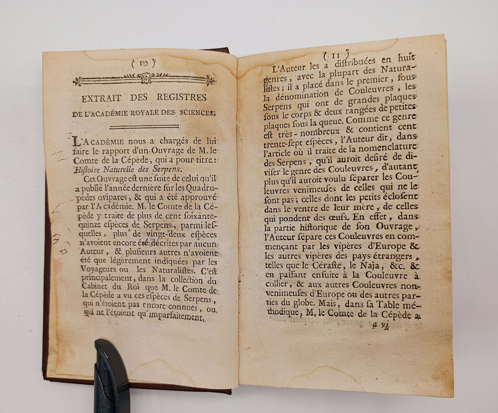 "Естественное место обитания змей. (Hisroire naturelle des serpens)". 1790г. - раритет