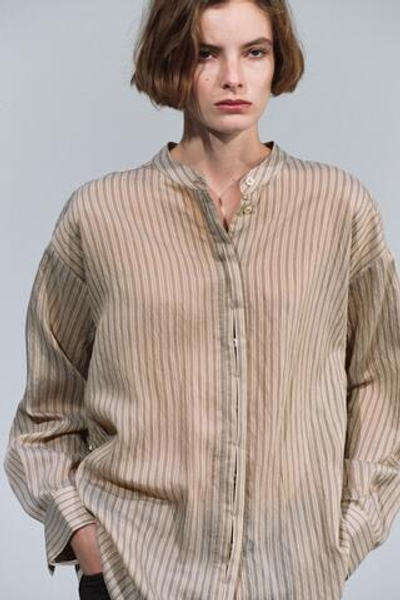 РУБАШКА В ПОЛОСКУ ZW COLLECTION — ZARA