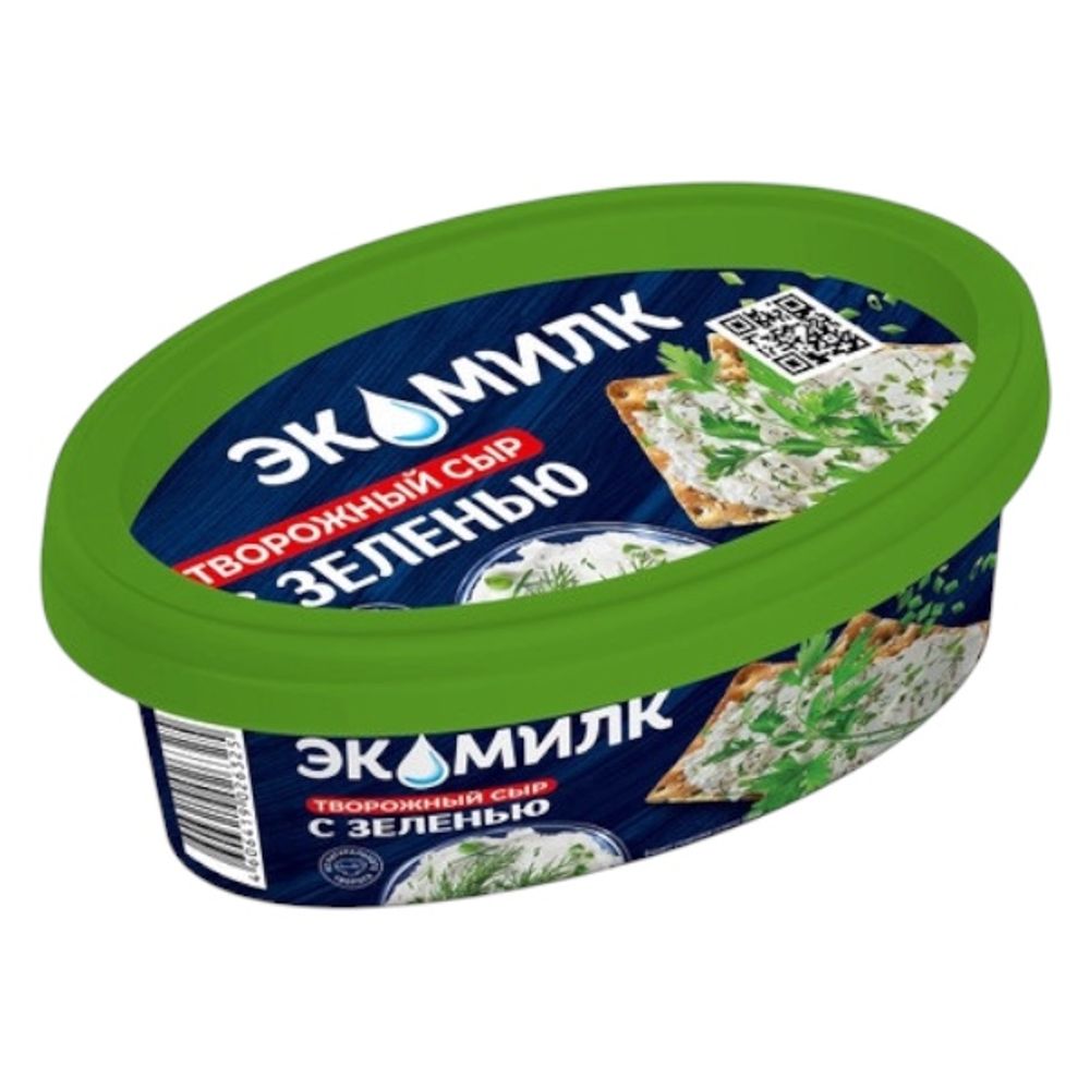 Сыр твороженный Экомилк с зеленью 60% 120г