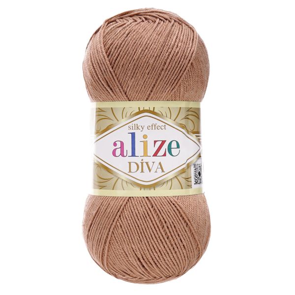 Пряжа Alize (Ализе) Diva / уп.5 мот. по 100 г, 350 м, 261 красно-коричневый