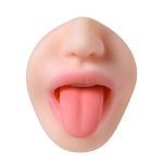 Телесный двусторонний мастурбатор 19см ротик и вагина ToyFa Juicy Pussy Fruity Tongue 893019