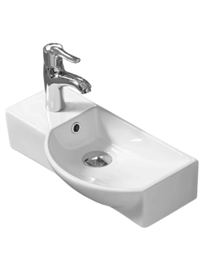 Раковина подвесная (глянцевая белая) WeltWasser WW AISBACH 7950 GL-WT L 505х235х125