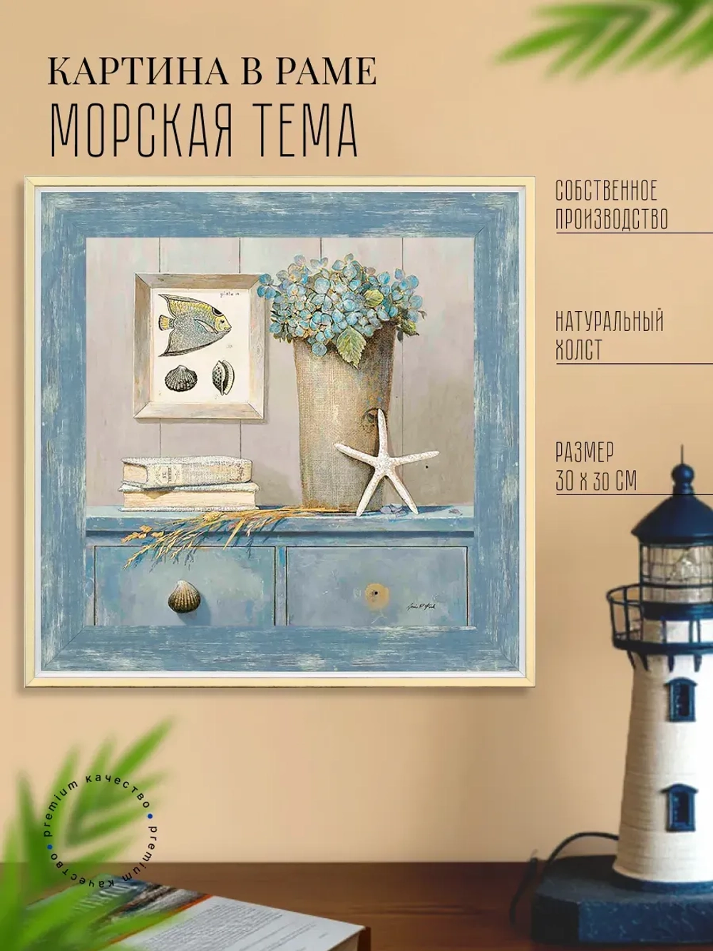 Картина на стену интерьерная на холсте 30*30 см