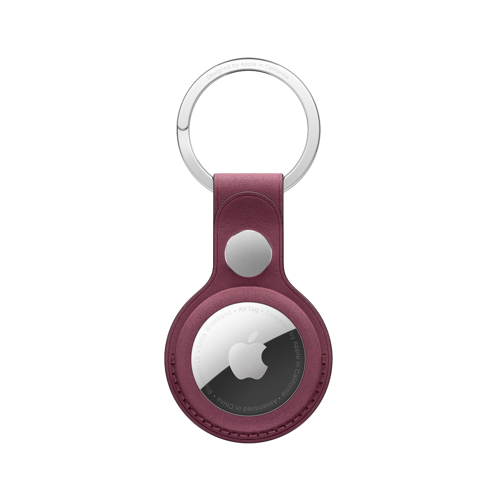 Тканевый брелок с заводным кольцом Apple FineWoven Key Ring для AirTag, Mulberry (Красная шелковица)