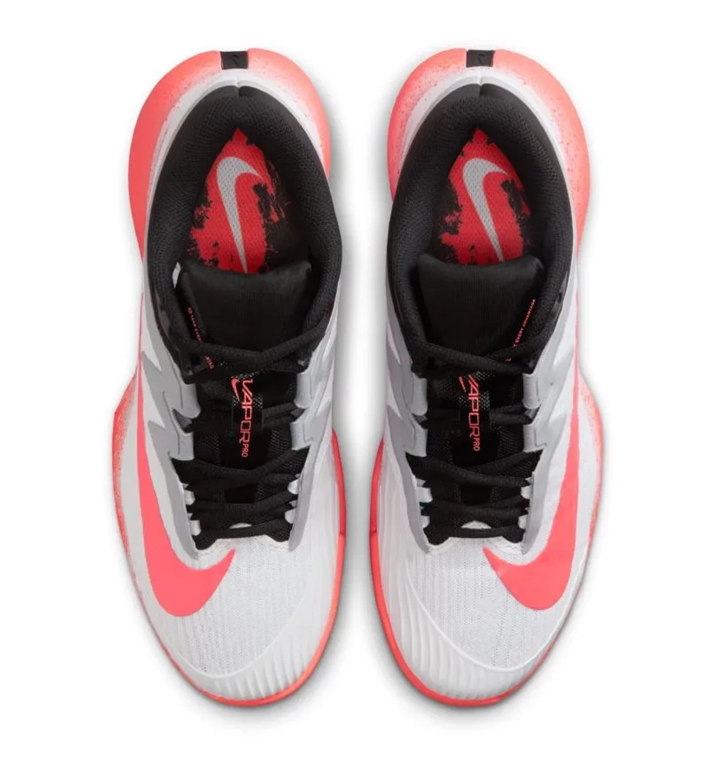 Женские теннисные кроссовки Nike Zoom Vapor Pro 3 HC Premium - white/hot lava/wolf grey
