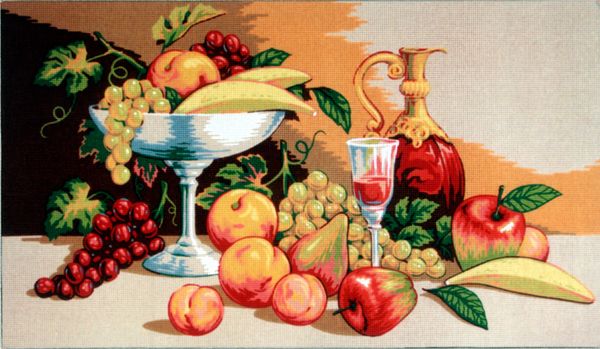Рисунок для вышивания Soulos (канва жесткая), Фруктовый натюрморт, 65х80 см