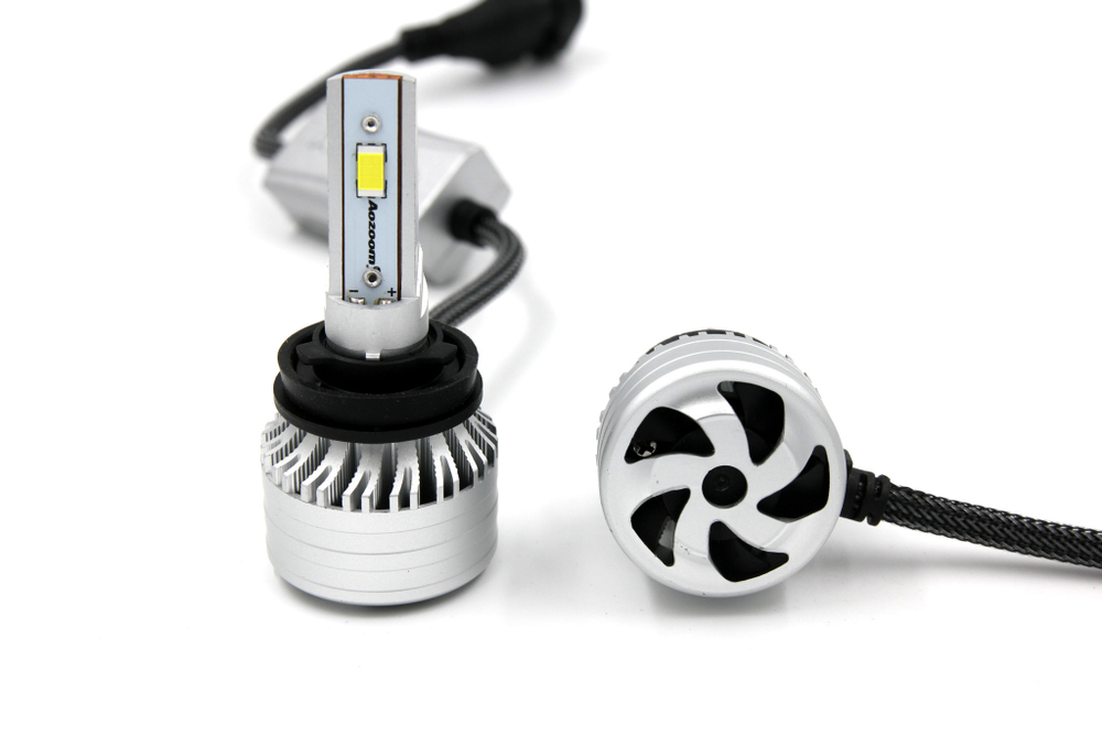 Светодиодные лампы H8/H9/H11/H16 Aozoom ALH-08 в штатную линзу с вент-ром, 12V, 35W, 6000K (комплект, 2шт)