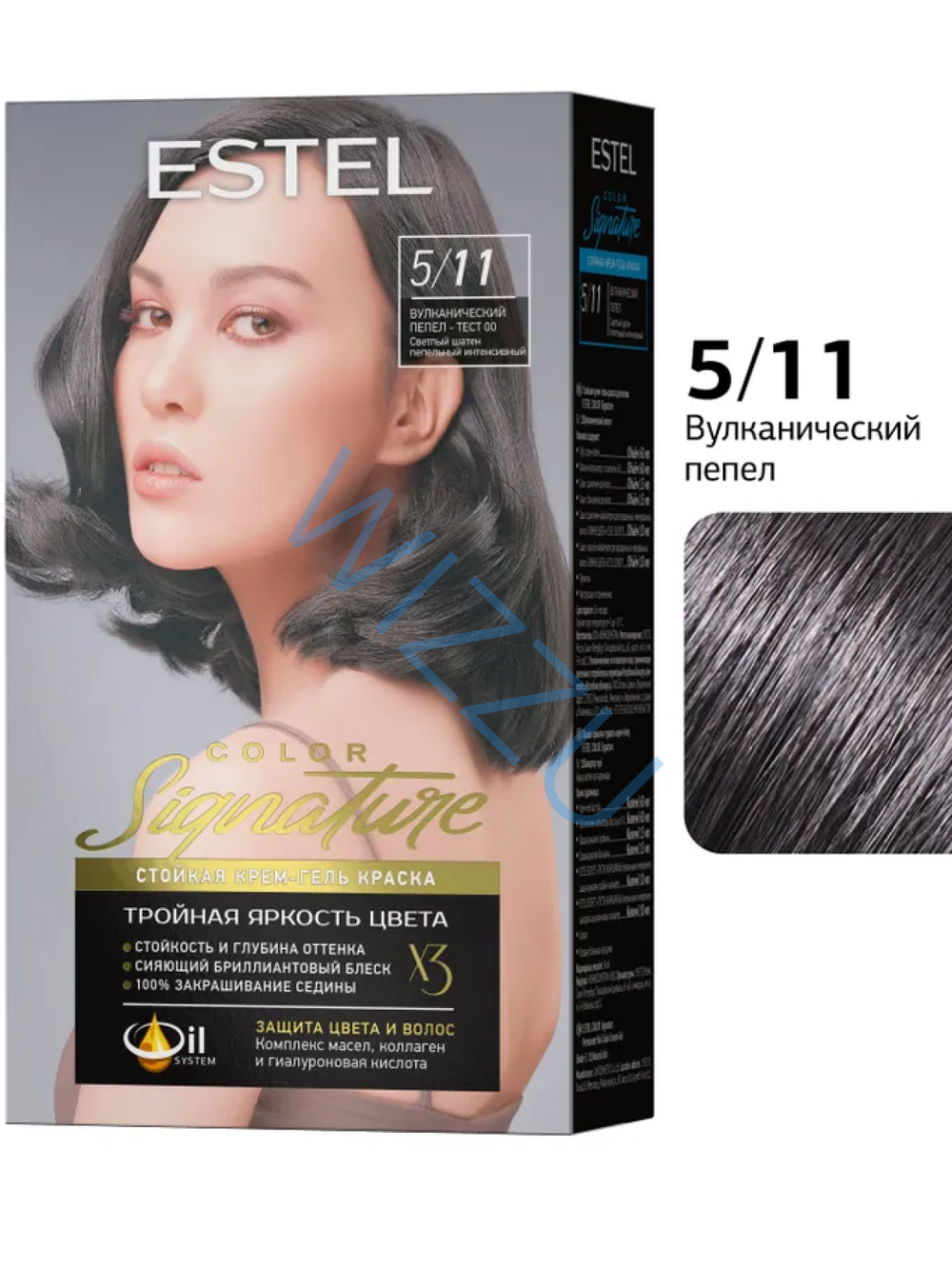 Краска для волос ESTEL COLOR Стойкая крем-гель  Signature Вулканический пепел