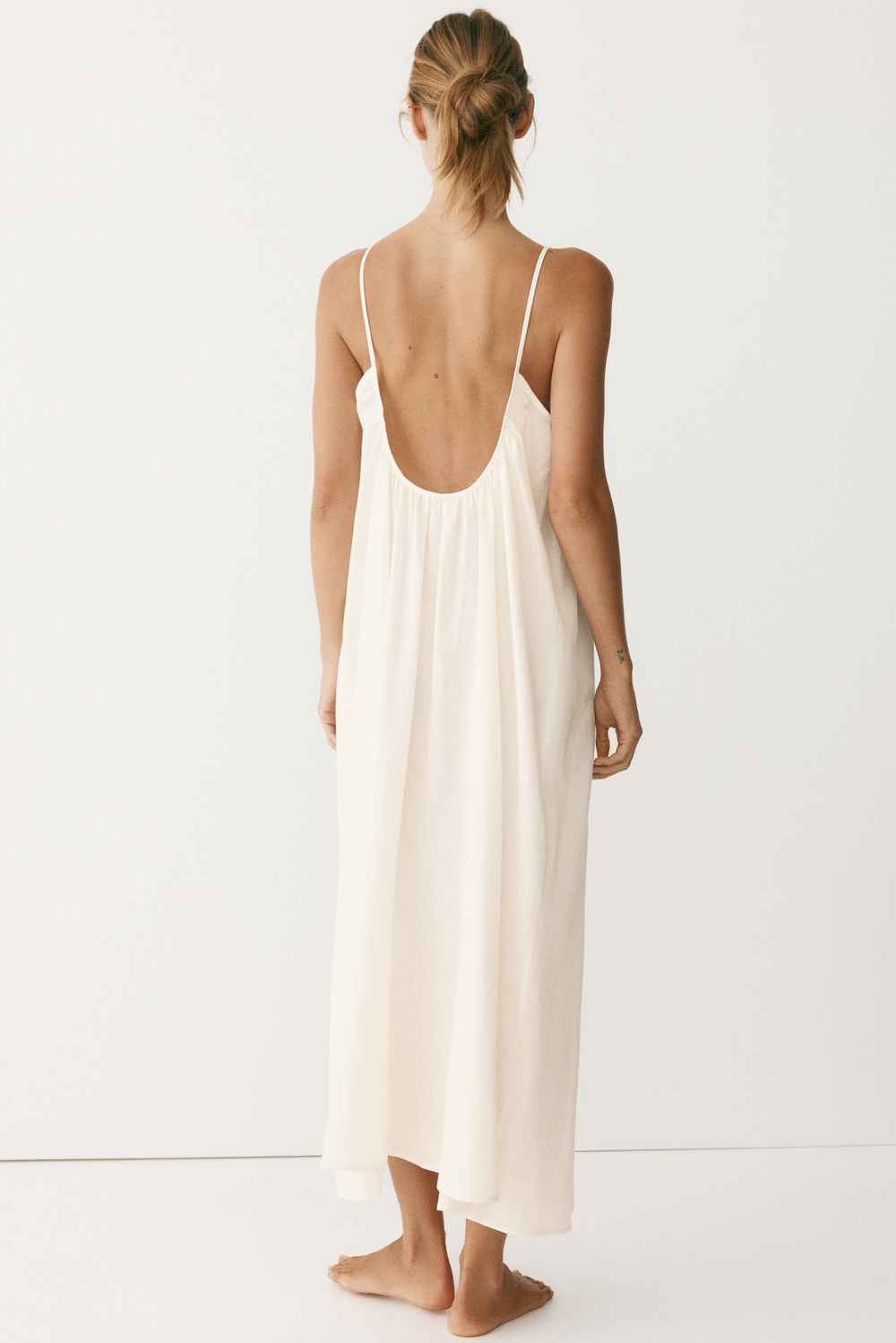 Платье из смеси льна — свободный крой - H&M