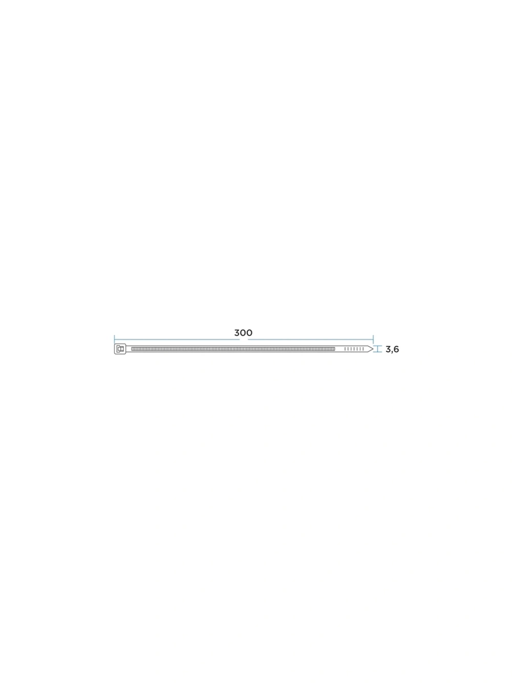 Нейлоновая кабельная стяжка PROCONNECT 300x3,6мм, белая 100 шт/уп 57-0300
