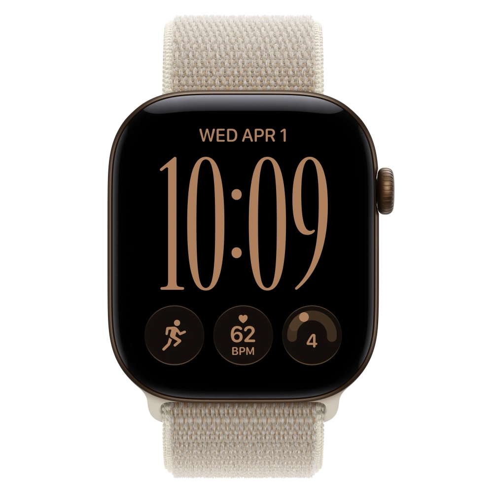 Умные часы Apple Watch Series 12 GPS, 46mm, Dark Bronze Aluminum Case with Limestone Sport Loop