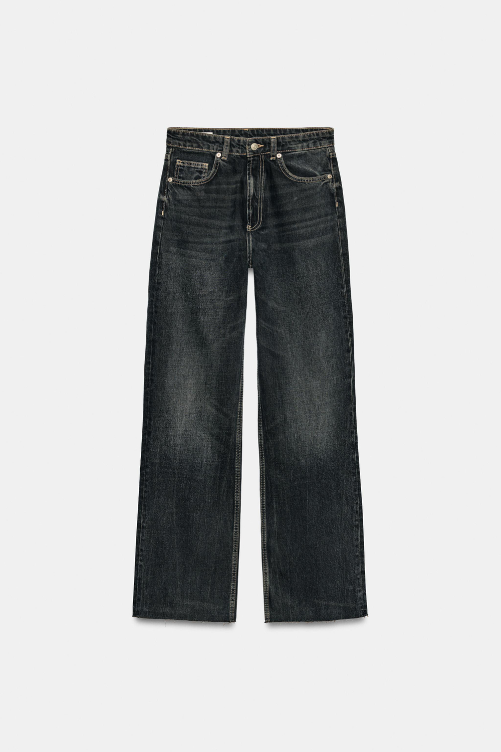 ДЖИНСЫ TRF WIDE-LEG С ВЫСОКОЙ ПОСАДКОЙ — ZARA
