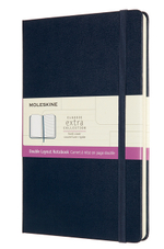 Блокнот Moleskine CLASSIC DOUBLE (NB313HB20) 13х21см линейка/нелинованный твердая обложка синий