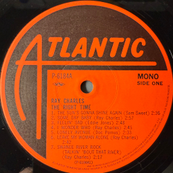 Виниловая пластинка Ray Charles ‎– The Right Time LP