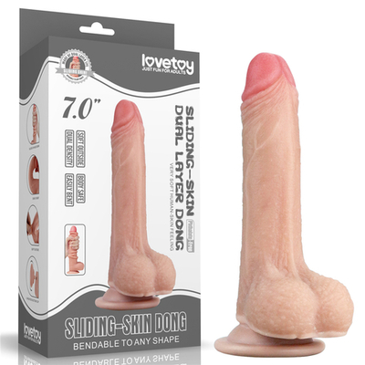 Фаллоимитатор на присоске "7 Sliding Skin", Lovetoy
