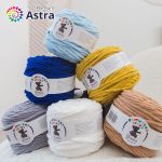 Пряжа Astra Premium (Астра Премиум) Плюшевая / уп.2 мот. по 100 г, 80 м, 620 синий