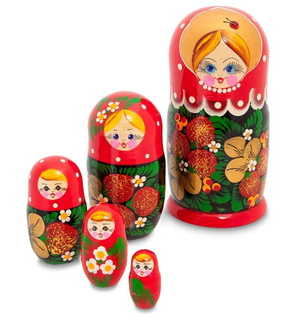 Народные промыслы МР-27/11-A Матрешка 5м «Настенька с клубникой»