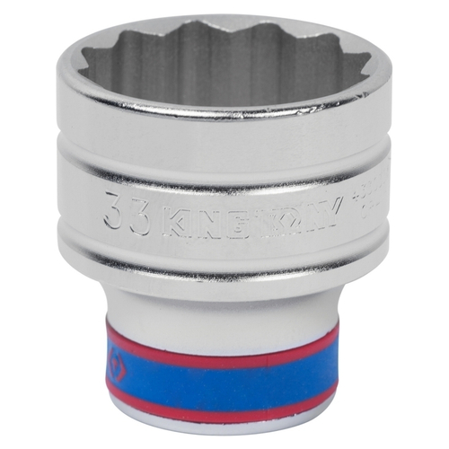 KING TONY (433033M) Головка торцевая стандартная двенадцатигранная 1/2", 33 мм