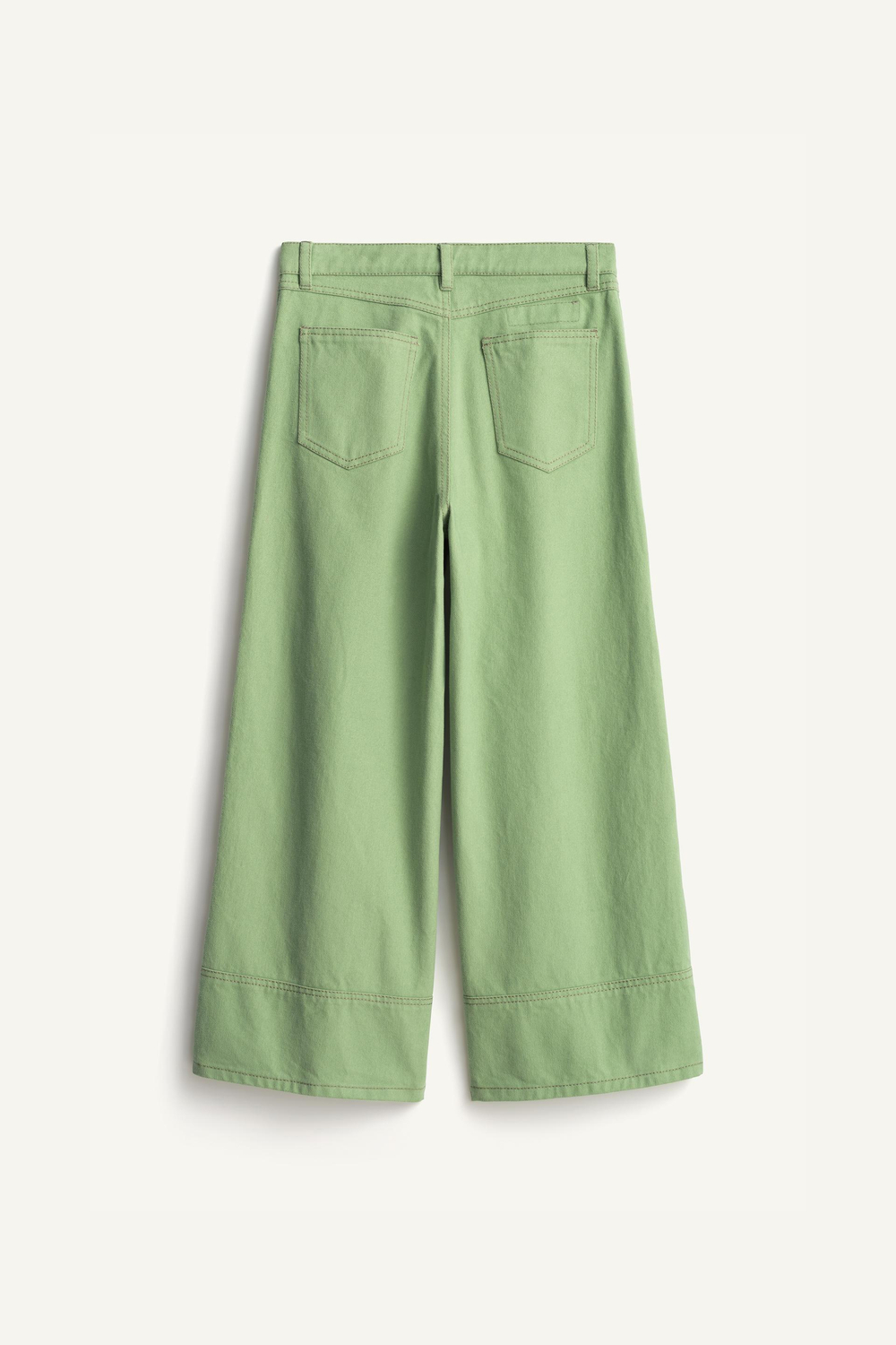 ZARA БРЮКИ С КРУЖЕВОМ - LIMITED EDITION, ЗЕЛЕНЫЙ