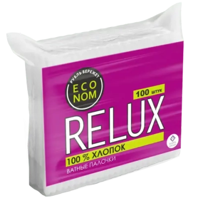 Ватные палочки RELUX 100шт пакет