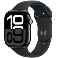 Умные часы Apple Watch S10 46 мм, Jet Black Aluminium, Black Sport Band - S/M