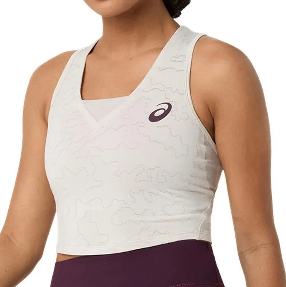 Топ теннисный Asics Match Jacquard Crop - soft oat