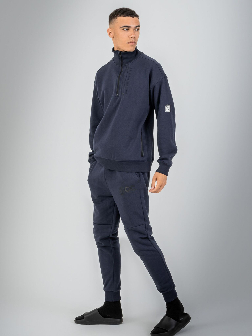 Свитшот с короткой молнией ORIGINAL CREATOR ERROR_404 HALF-ZIP, Темно-синий