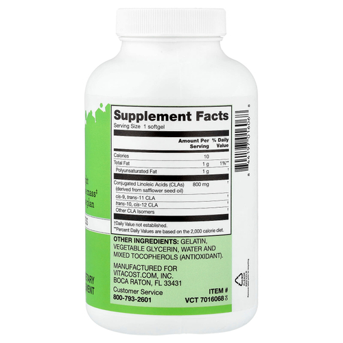 Vitacost, CLA, 800 mg, 120 Softgels