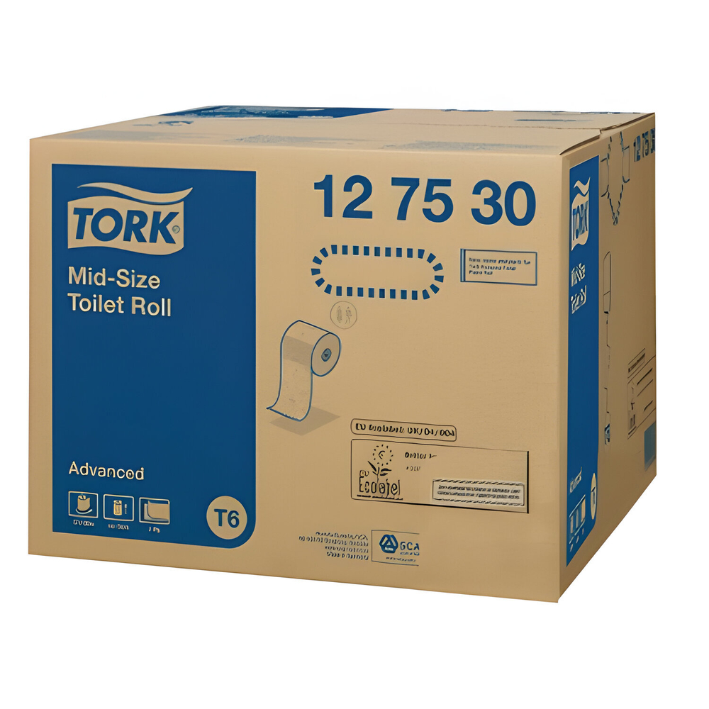 Бумага туалетная 100 м, TORK (Система Т6), комплект 27 шт., Advanced, 2-слойная, белая.