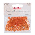 Бусины акрил 9х10 мм, 25 г (80±3 шт), 150 оранжевый, Zlatka ARO-1