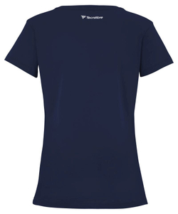 Футболка для девочки теннисная Tecnifibre Club Cotton Tee - небесный