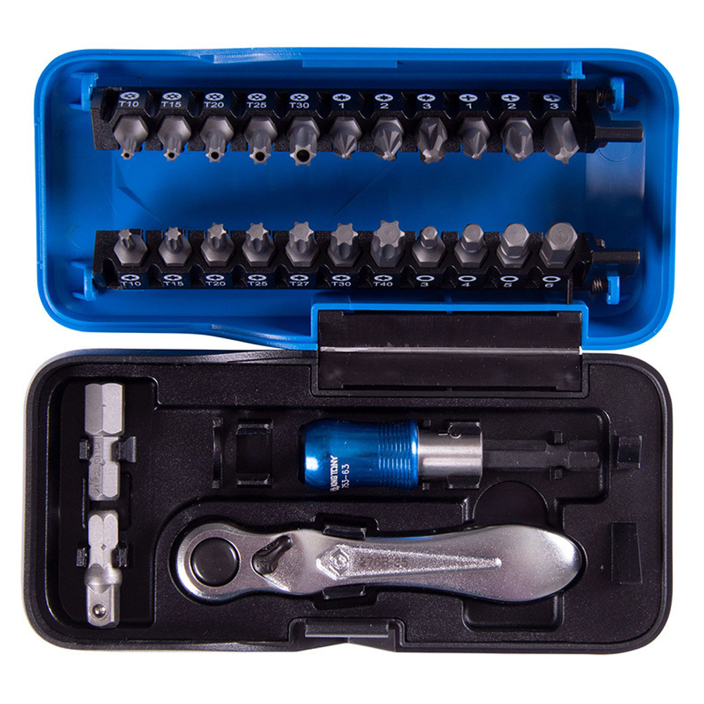 KING TONY (1026CQ-AM) Набор вставок (бит) 1/4", HEX, TORX, Phillips, Pozidriv, 29 предметов