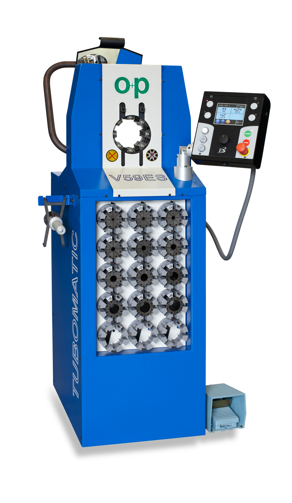 Пресс TUBOMATIC V59 ES (восстановленный, в комплекте с кулачками, накопителем и быстросъемом)