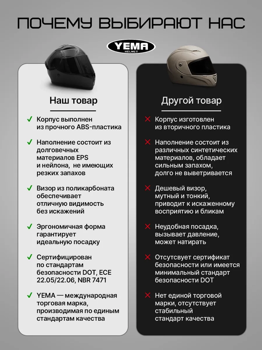 Шлем для мотоцикла белый с визором