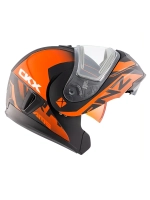 Шлем модуляр CKX TRANZ с 2мя визорами, подогрев(orangeXS)