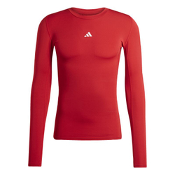 Мужская теннисная футболка с длинным рукавом Adidas Techfit Aeroready Long Sleeve - red