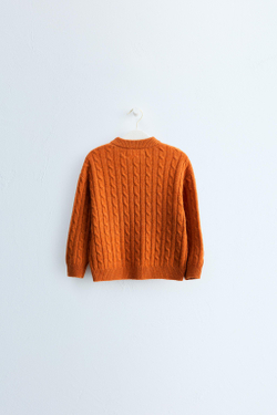 ZARA TIMELESS — СВИТЕР ИЗ 100% ШЕРСТИ, МЕДНЫЙ