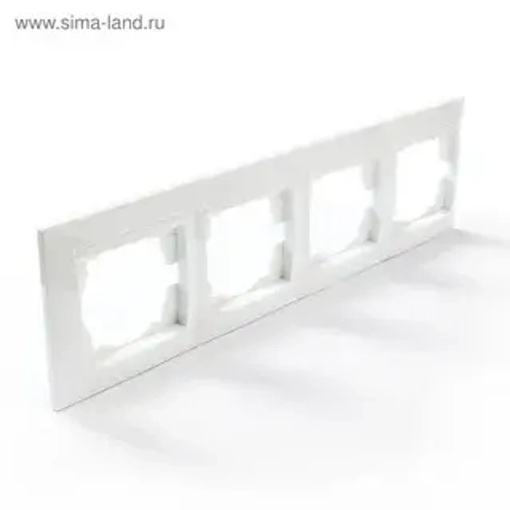 Рамка 3-х постовая горизонтальная белая "Лама" TDM SQ1815-0031
