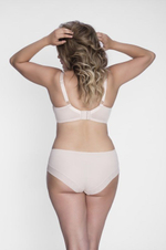 Однотонный бюстгальтер plus size на косточках с чашками из микрофибры (Размер: 105E) (Цвет: телесный)